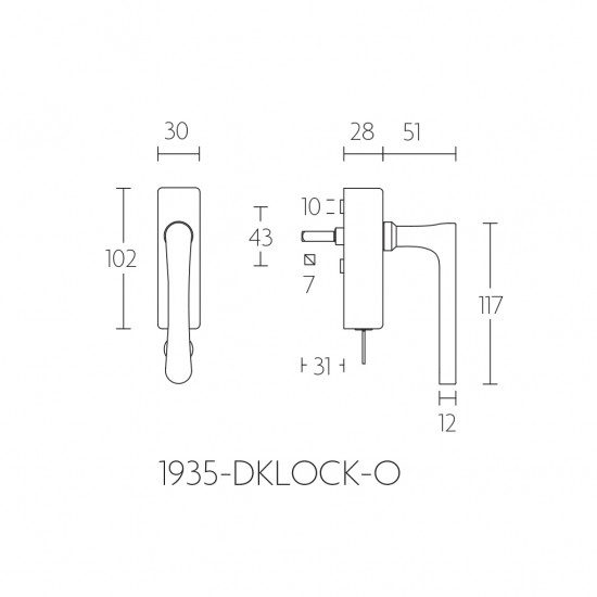 Timeless 1935-DKLOCK ablakkilincs - RAKTÁRRÓL!