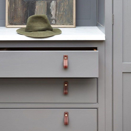 Button Loop Stitched Cabinet Handle
