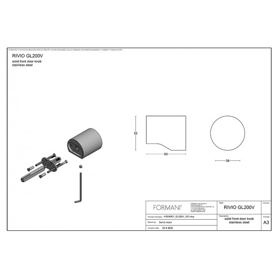 RIVIO GL200V fix ajtógomb