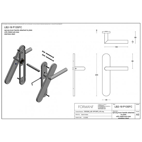 Basics LB2-19P13 kilincs