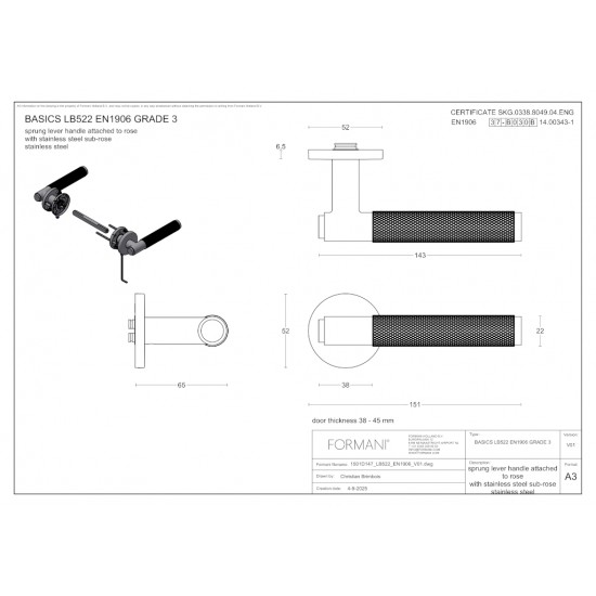 Basics LB5-22 kilincs