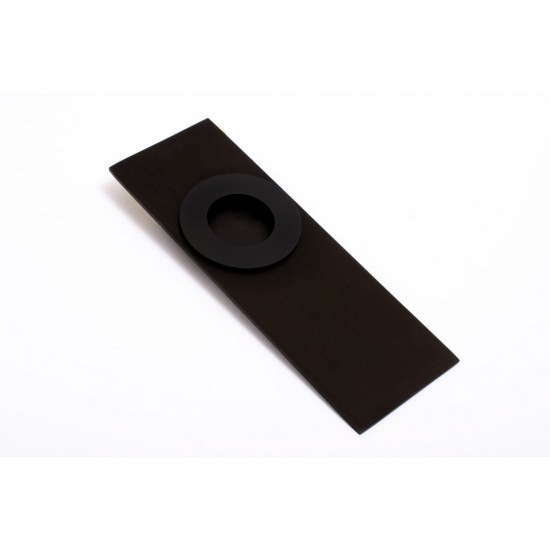 Circle sliding door handle with backplate